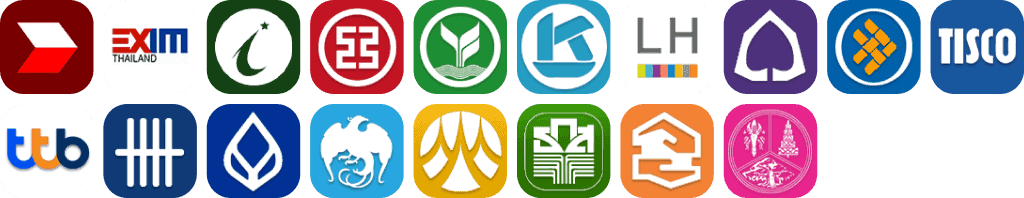 รวมโลโก้ธนาคารไทยของ babyshark888 รองรับฝากถอนออโต้ เช่น SCB, KBank, Krungsri, TTB, Bangkok Bank และธนาคารชั้นนำอื่น ๆ